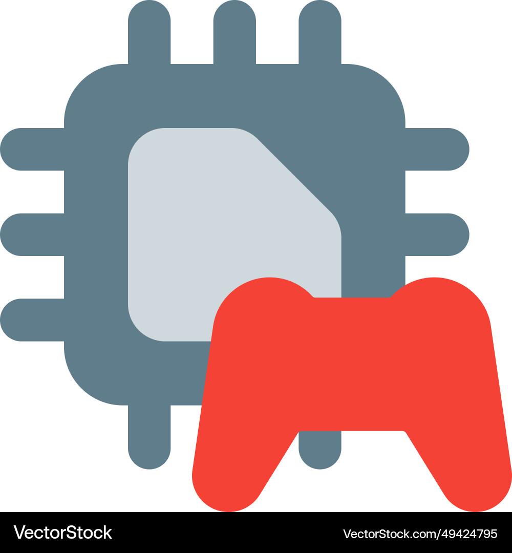 Handheld video game device with embedded microchip Vector Image