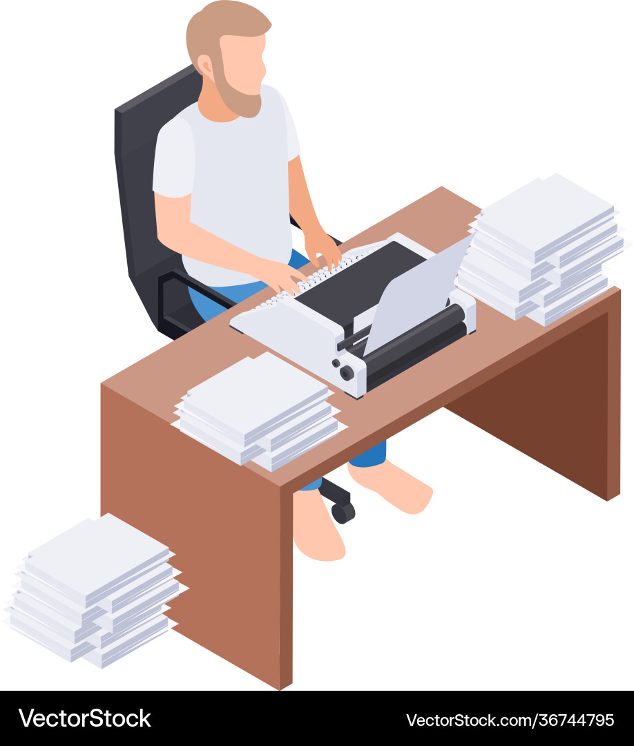Home book writing composition Royalty Free Vector Image