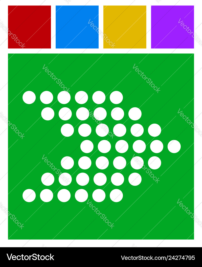 Icon button with dotted arrow symbol right Icon button with dotted arrow symbol right vector image