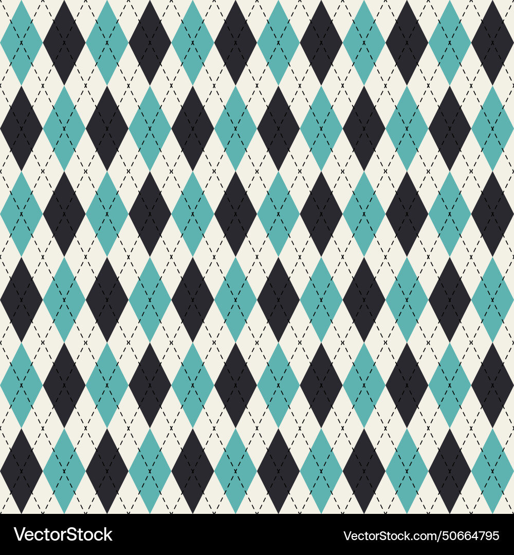 Pattern background with argyle design vector image