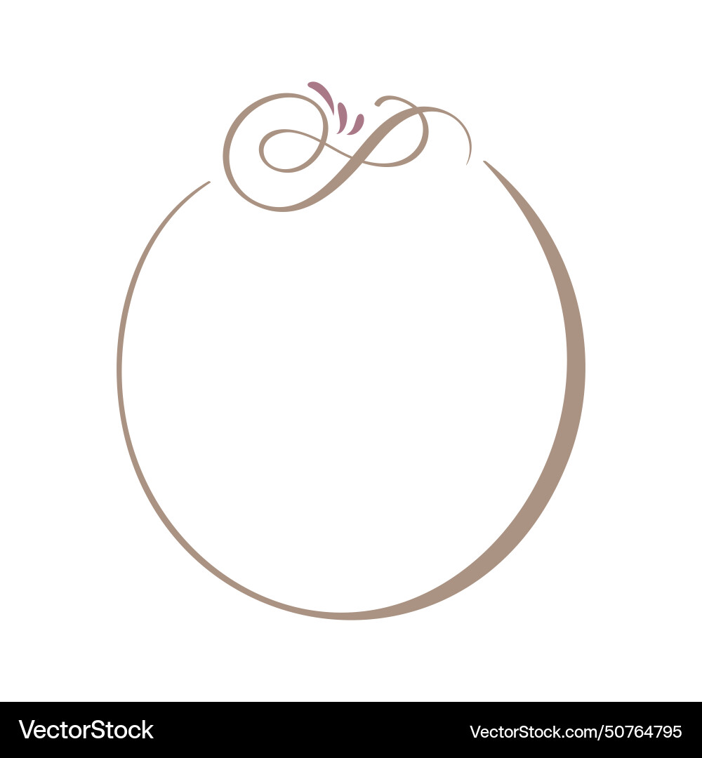 Round calligraphy quote speech frame vintage icon Round calligraphy quote speech frame vintage icon vector image