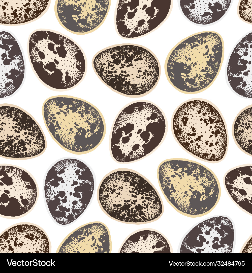 Seamless pattern with quail eggs eggshell Seamless pattern with quail eggs eggshell Vector Image