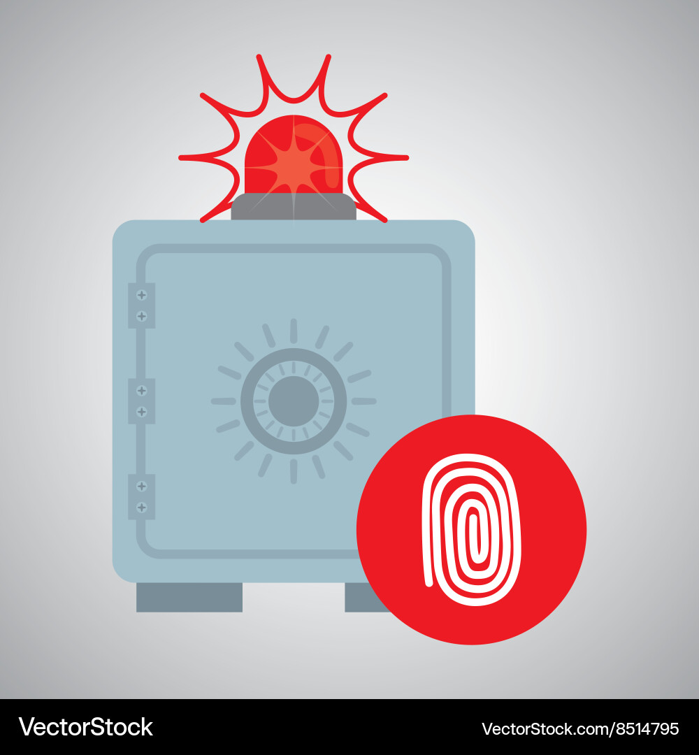 Security system design warning and technology vector image