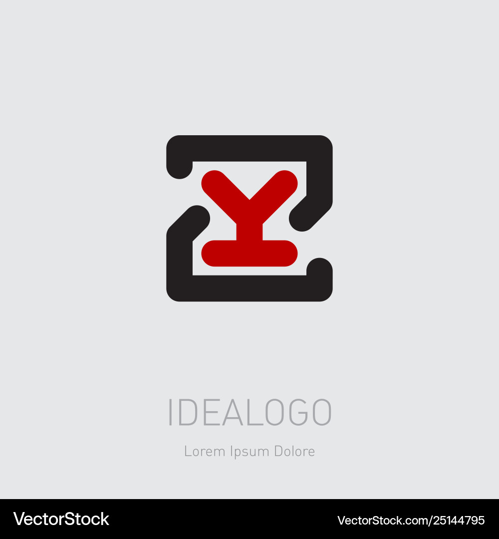 Zy - design element or icon initial monogram Zy - design element or icon initial monogram vector image