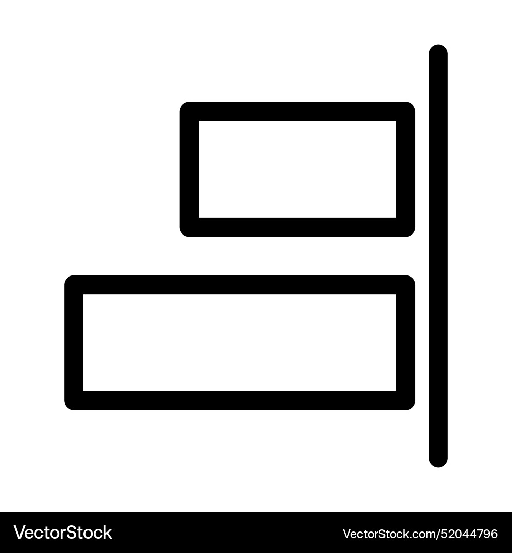 Alignment icon design in filled and outlined style Alignment icon design in filled and outlined style Vector Image