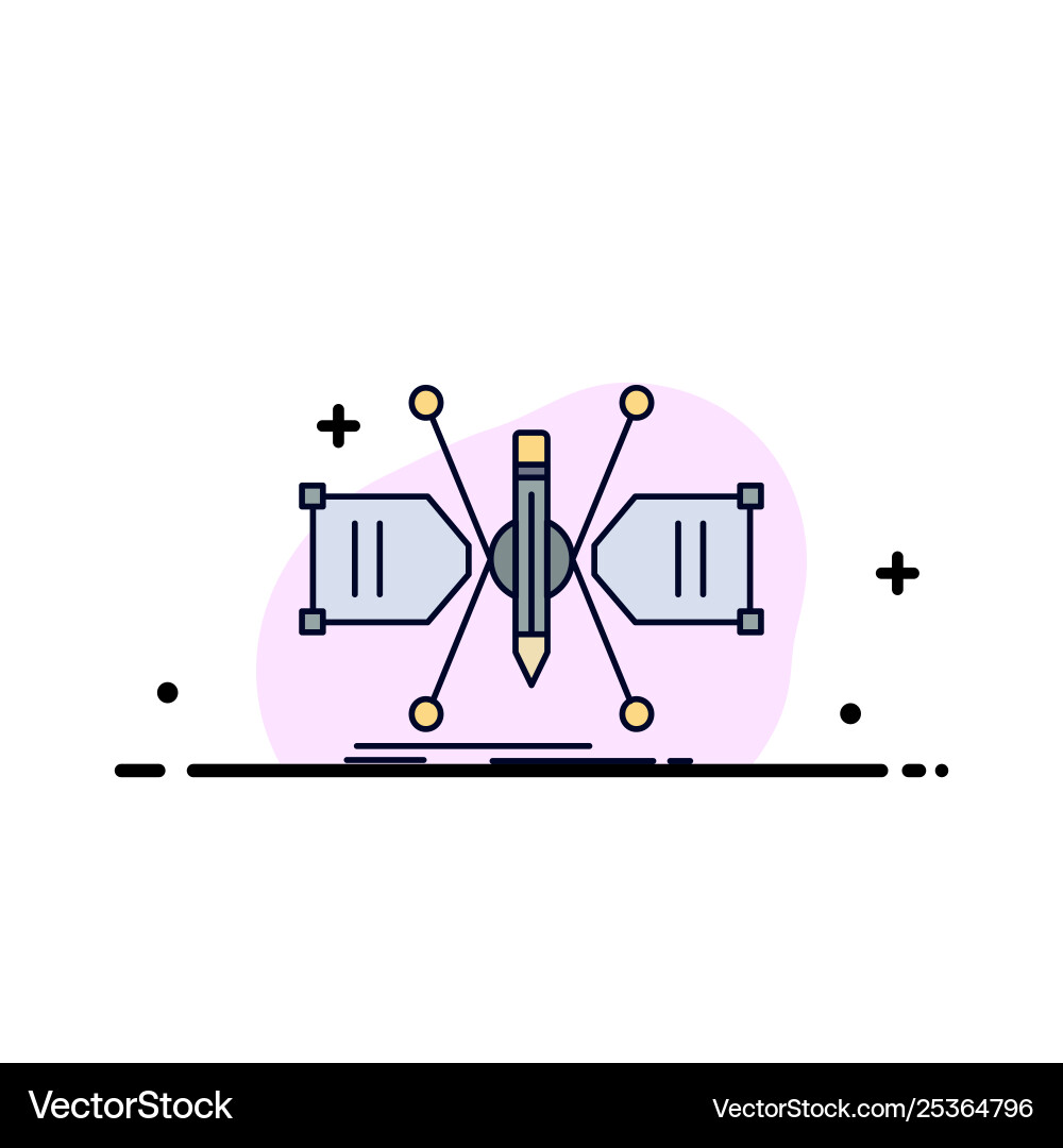 Architect constructing grid sketch structure flat Architect constructing grid sketch structure flat vector image