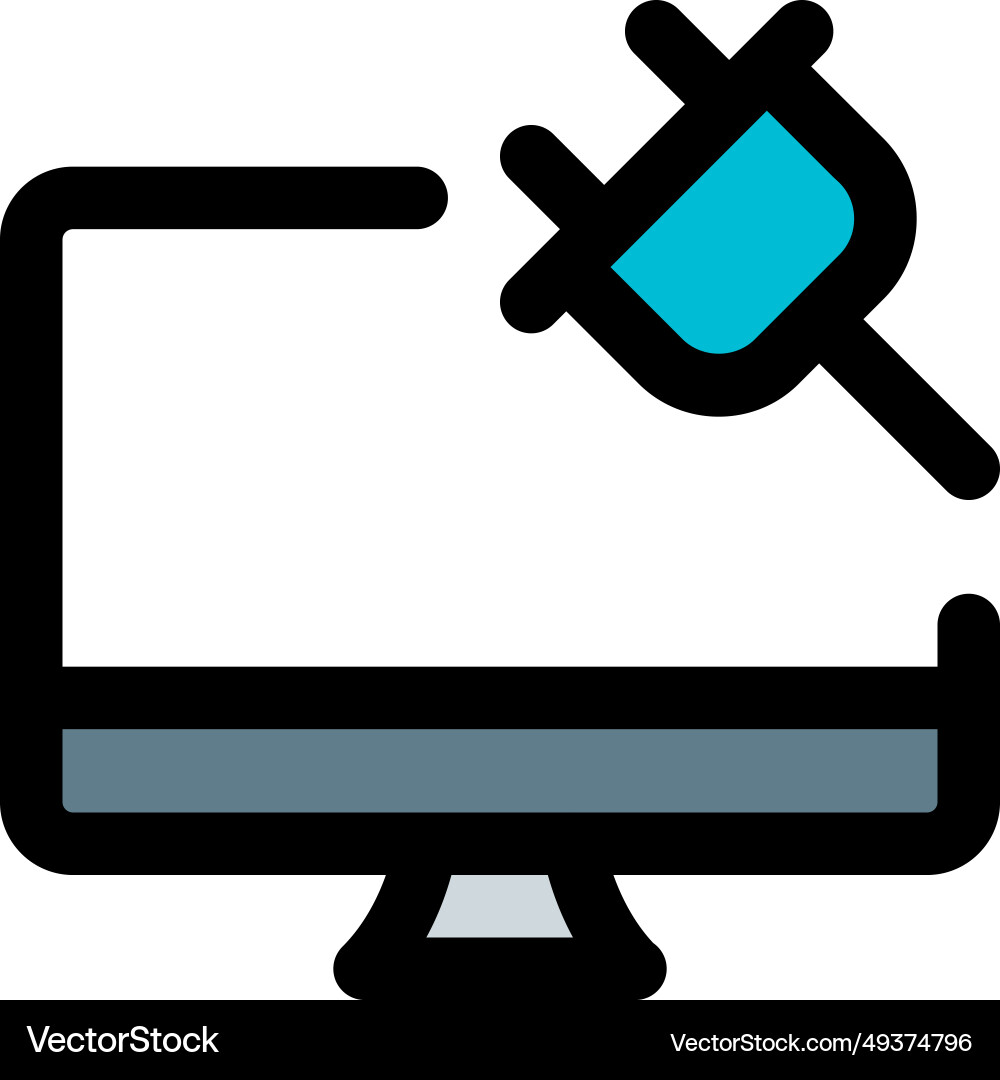 Battery charging on computer for extended usage vector image