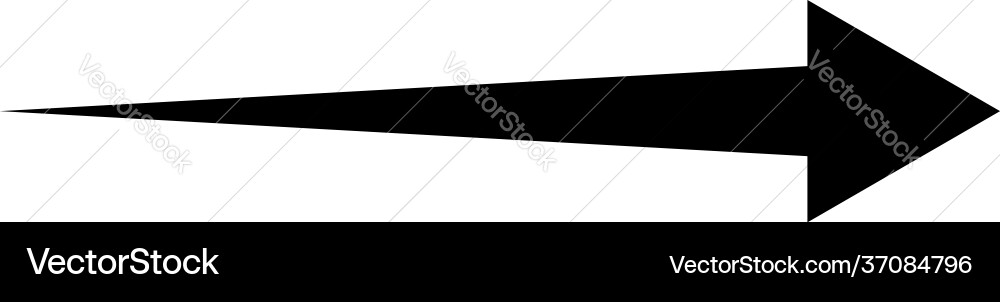 Black arrow pointing right shape element Black arrow pointing right shape element vector image