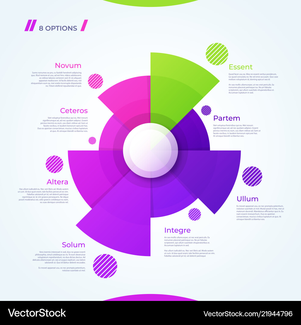 Circle chart design template for creating Vector Image