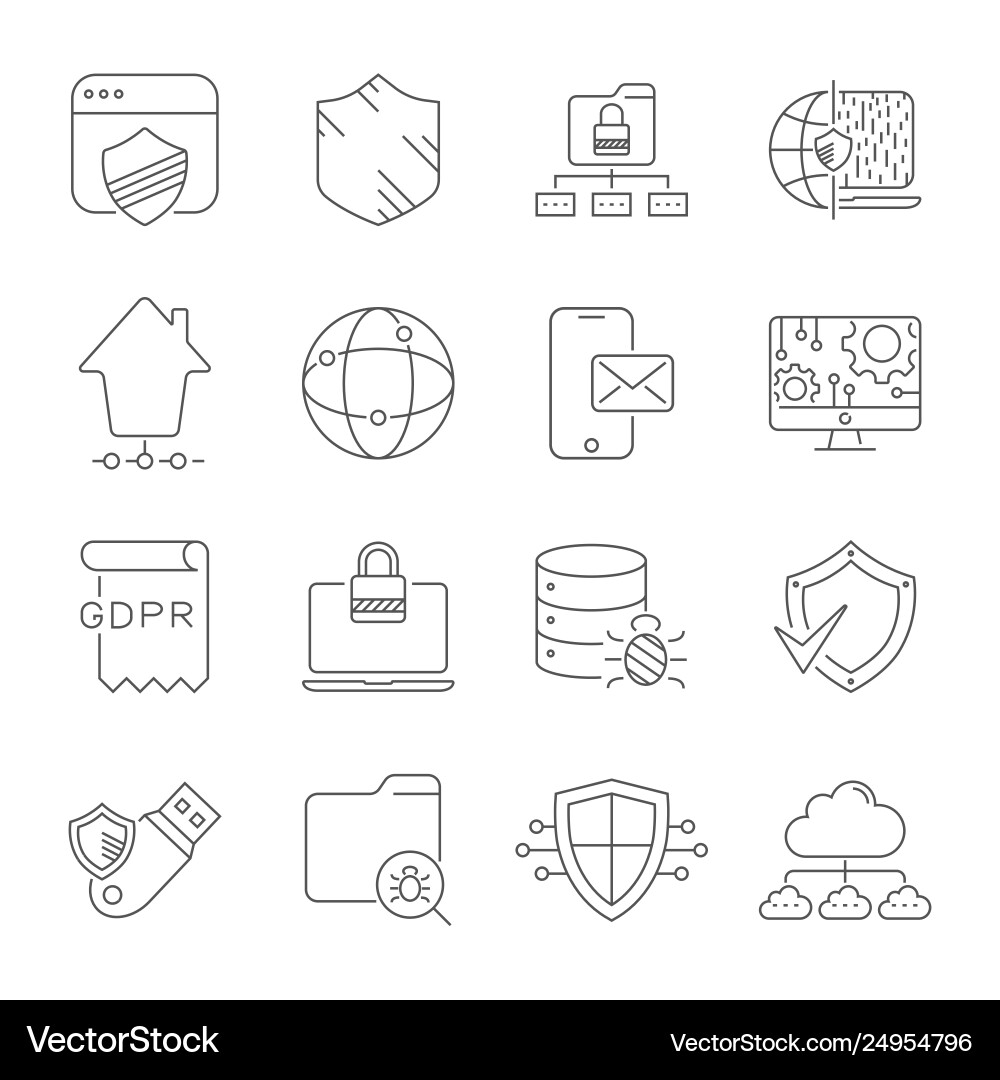 Digital technology and networking security vector image