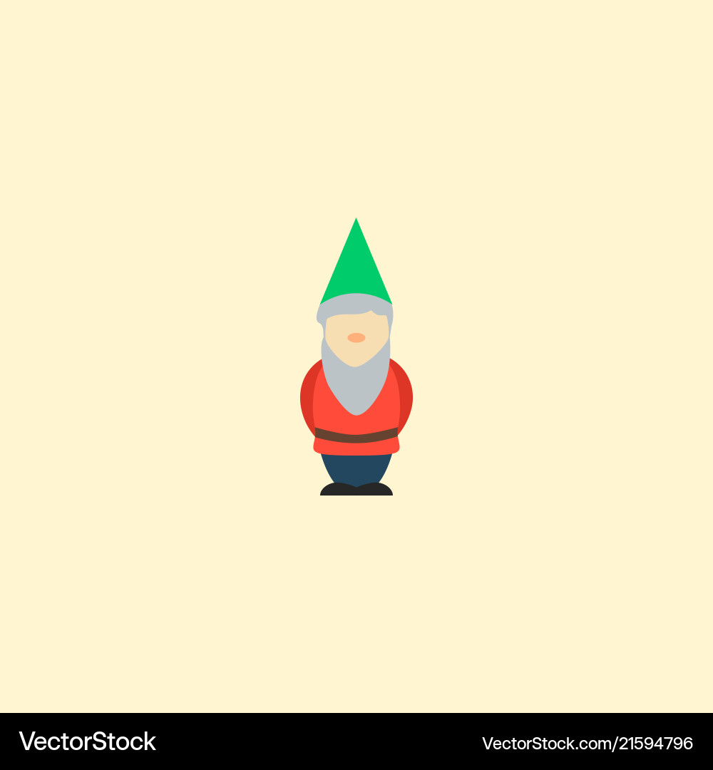 Dwarf icon flat element Dwarf icon flat element vector image