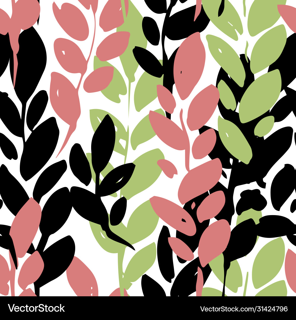Leafy Branch Pattern Vector Image