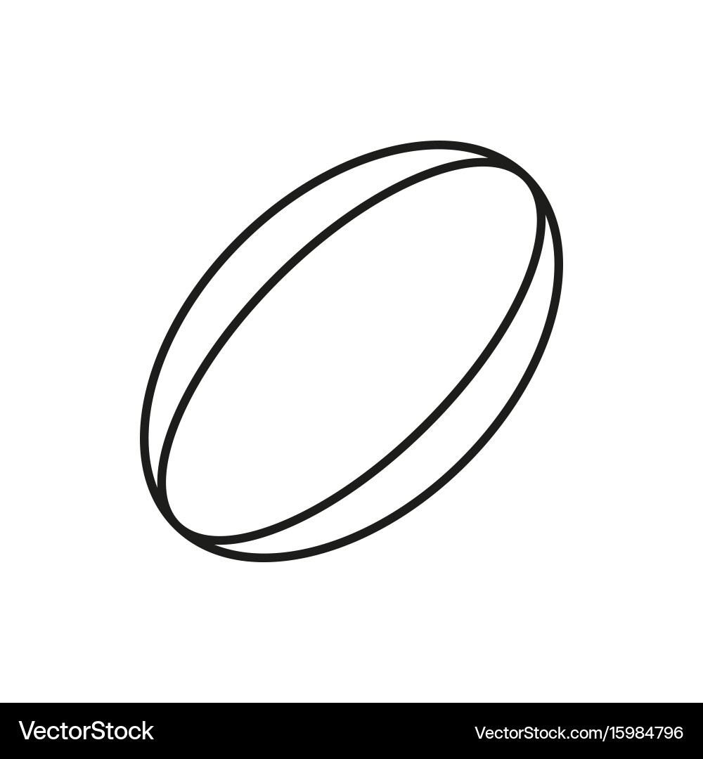 Rugby Ball Icon vector image