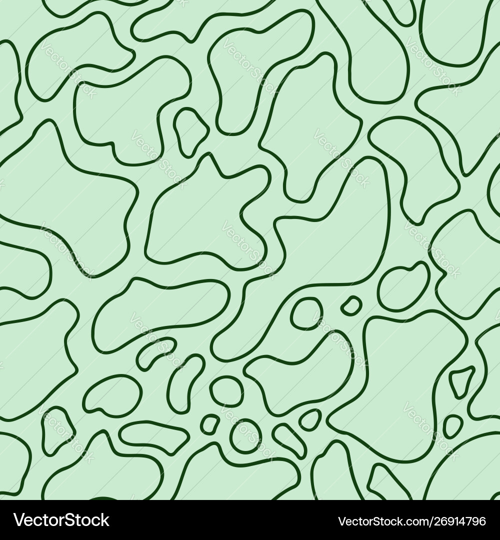 Seamless pattern with abstract lines on green Seamless pattern with abstract lines on green vector image