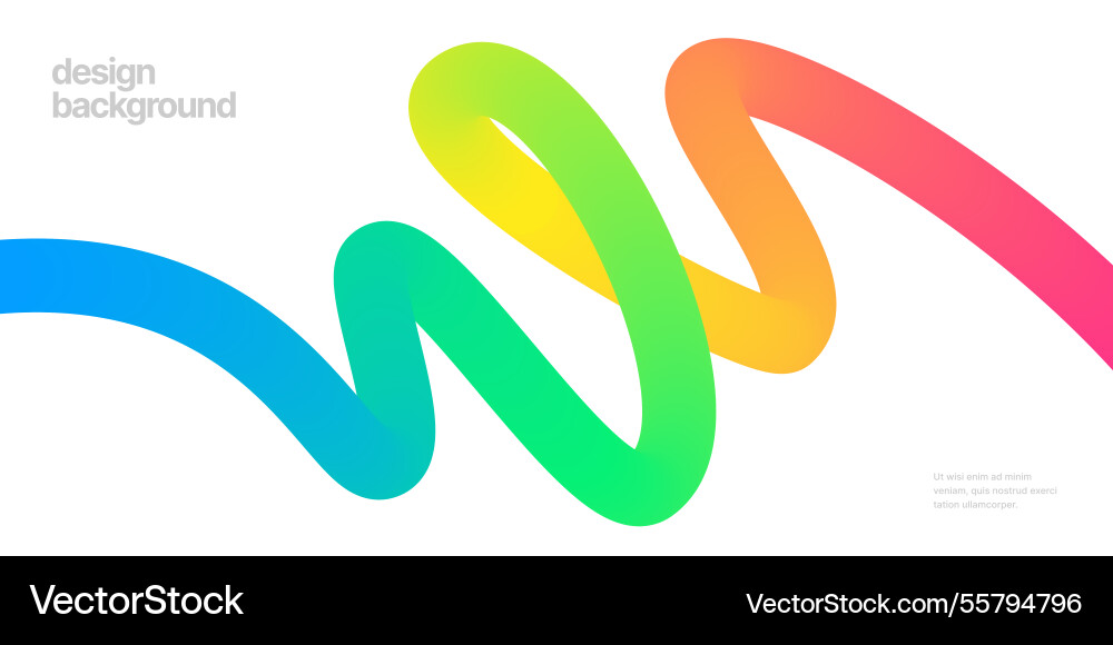Template with colorful gradient squiggles shapes Vector Image