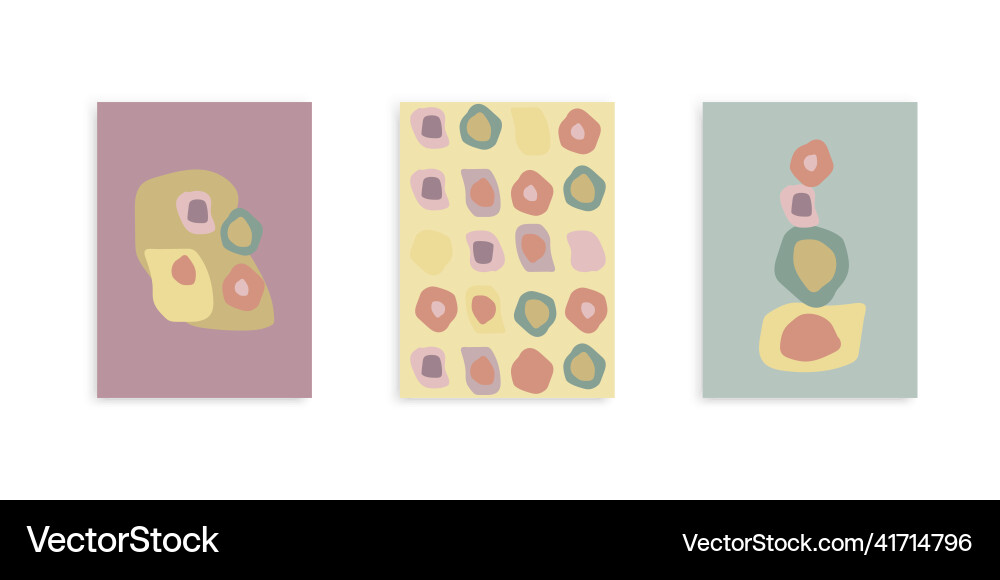 Trendy three abstract pattern modern texture Vector Image