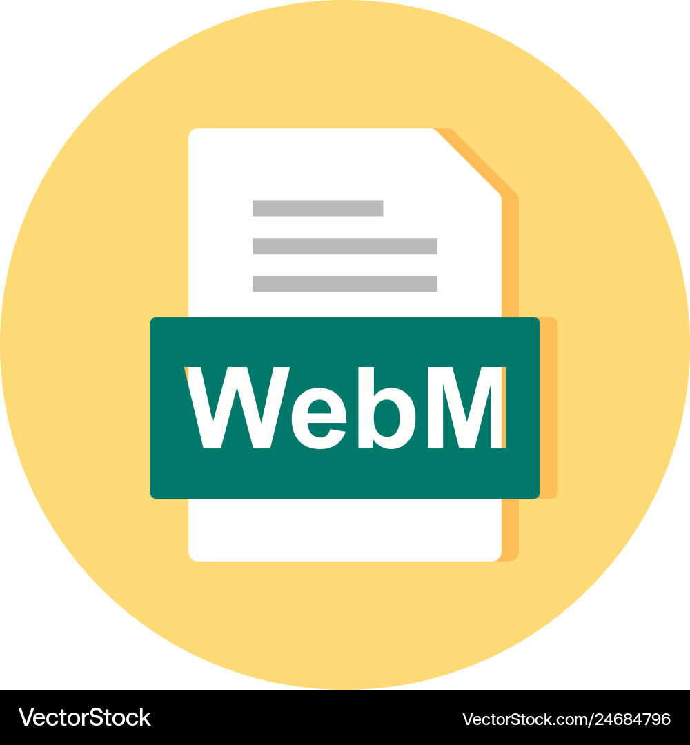 Webm file document icon vector image