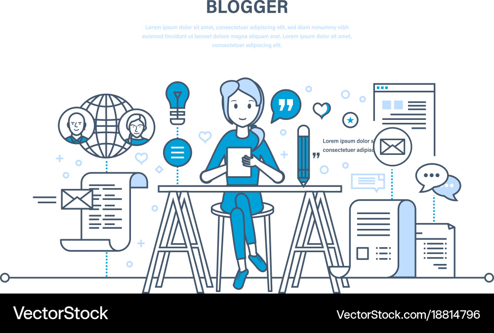 Working with technologies content users Vector Image
