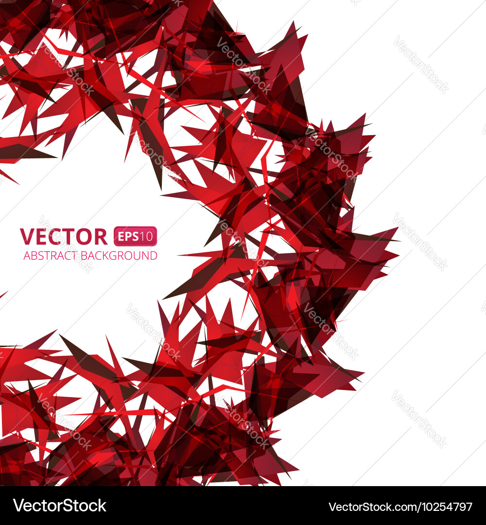 Abstract red triangle background Vector Image