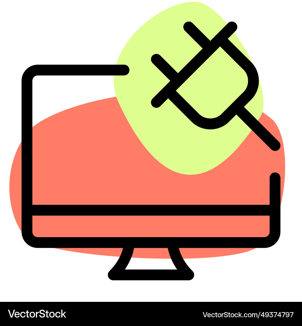 Battery charging on computer for extended usage vector image