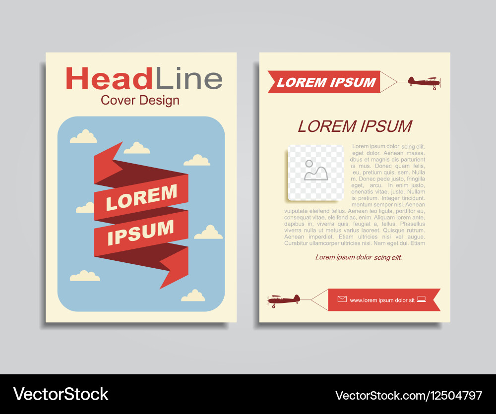 Brochure design layout with place for your data Vector Image