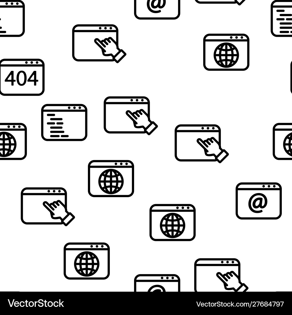 Browser internet web site pages seamless Browser internet web site pages seamless vector image