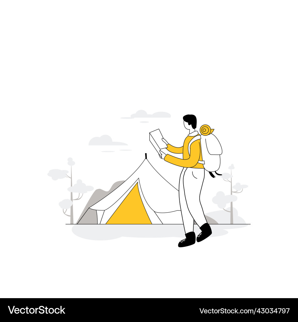 Creative-design-template-view-in-the-map Vector Image
