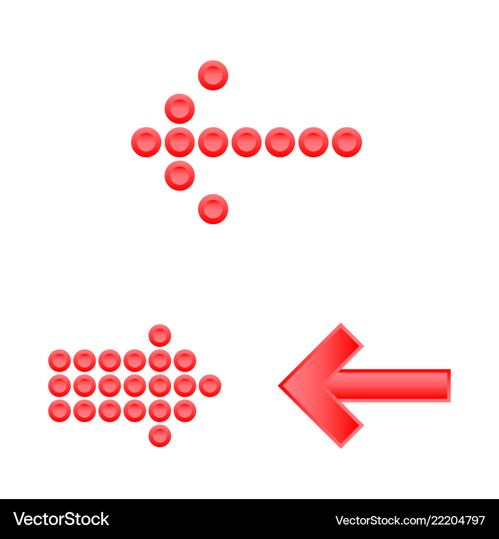 Design of element and arrow logo set vector image