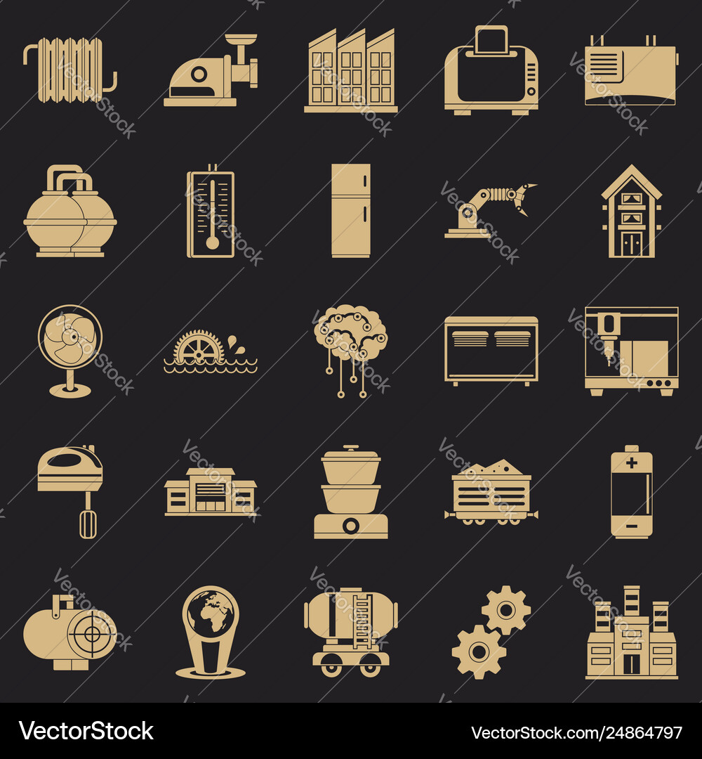 Electrical engineering icons set simple style Vector Image