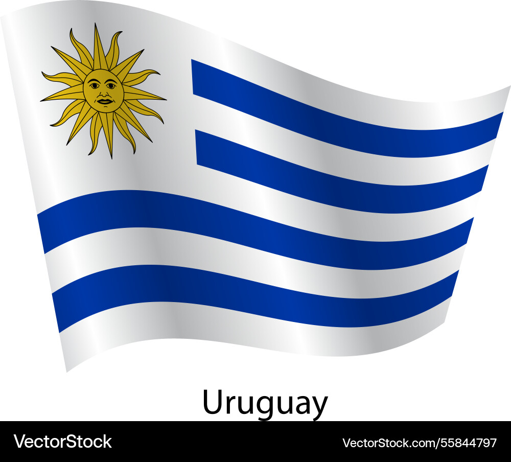 Flag of the country uruguay on a white background Flag of the country uruguay on a white background vector image