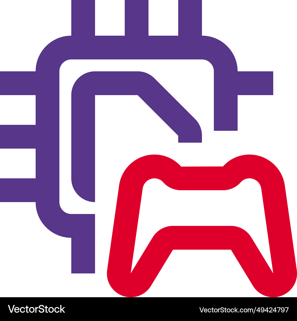 Handheld video game device with embedded microchip Vector Image