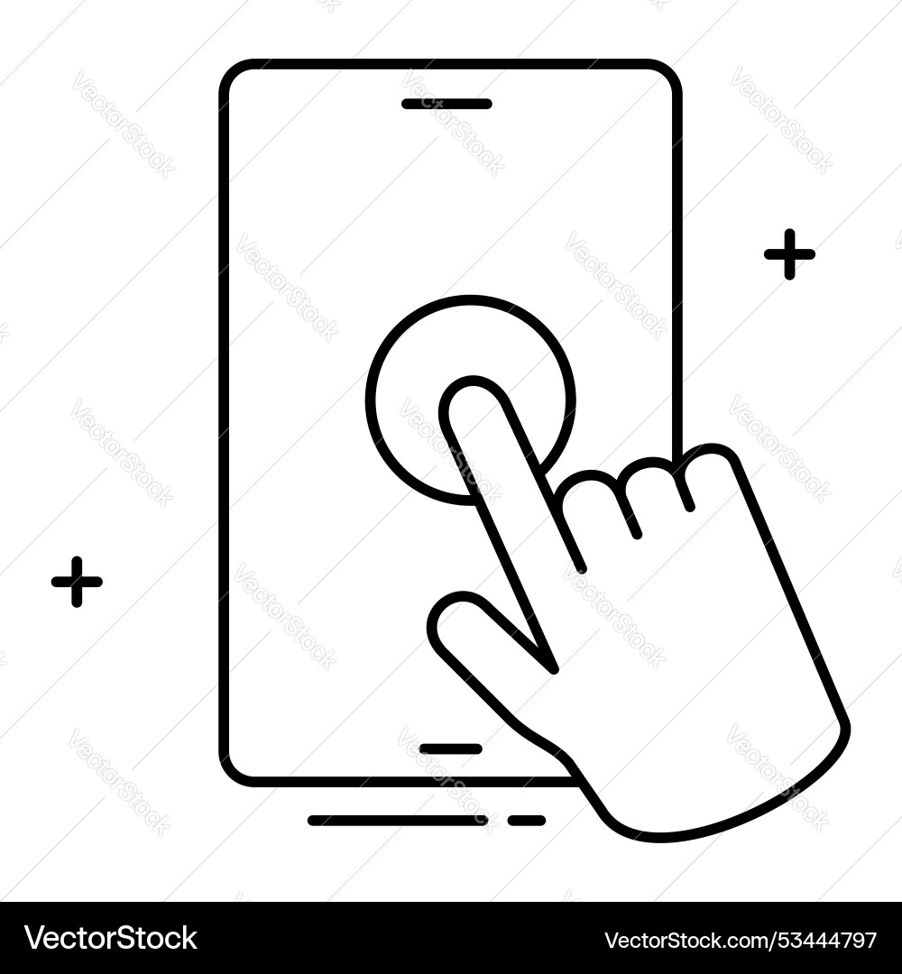 Mobile user interface interaction icon design Vector Image