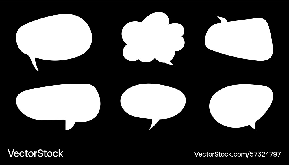 Set of speech bubbles for text chatting symbol vector image