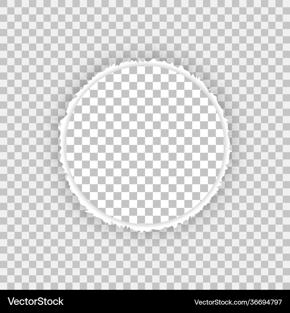 Torn snatched hole in sheet checkered Vector Image