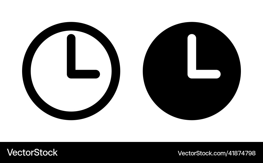 A set of clock icons time timer and stopwatch A set of clock icons time timer and stopwatch vector image
