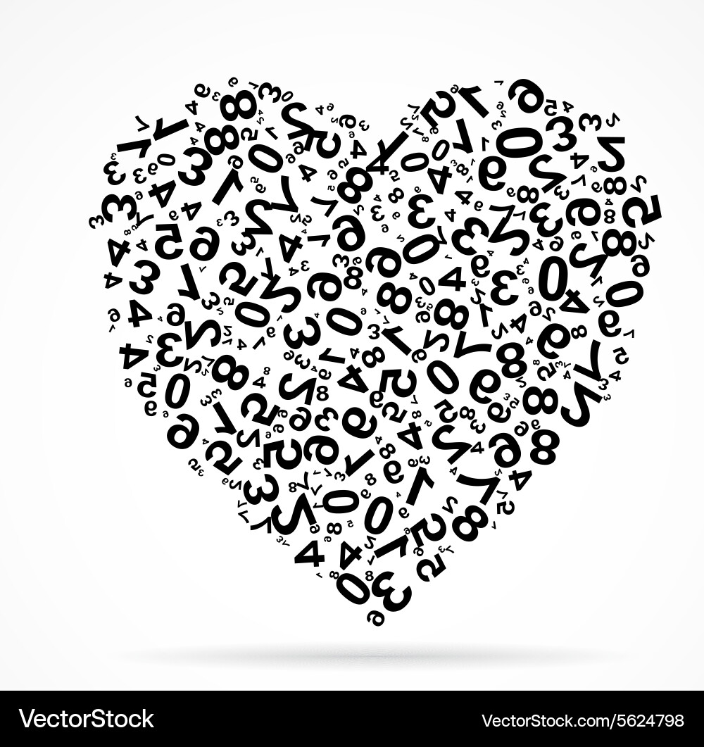 Abstract background with numbers Vector Image