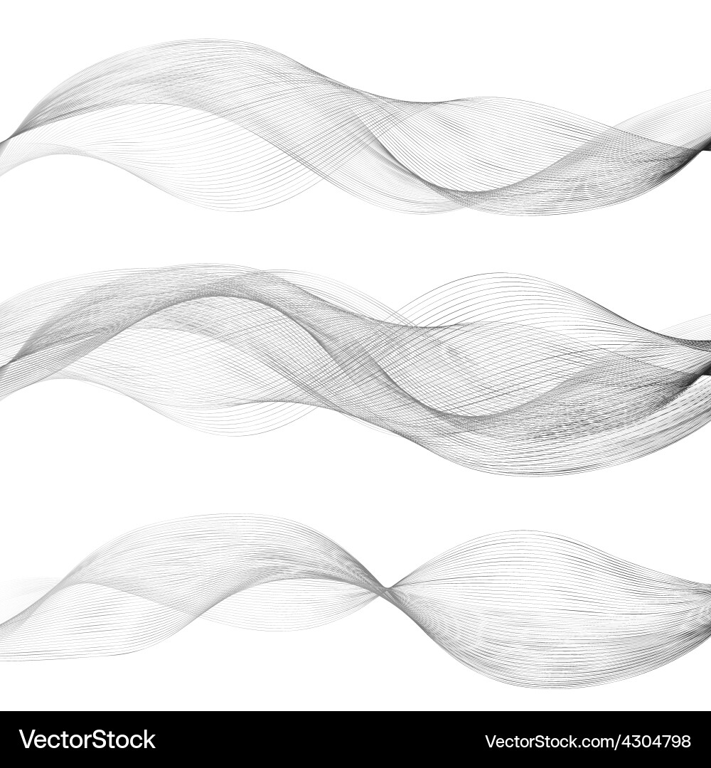 Abstract color waves design element vector image