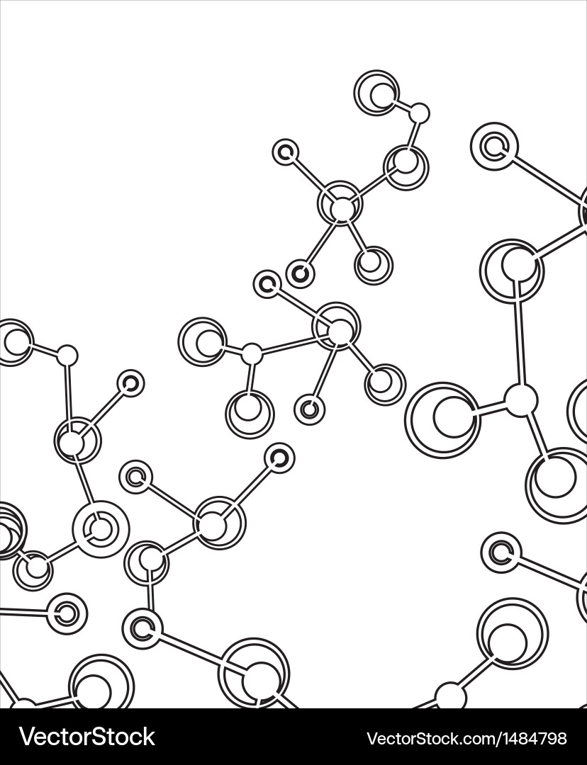 Abstract molecular structure background vector image