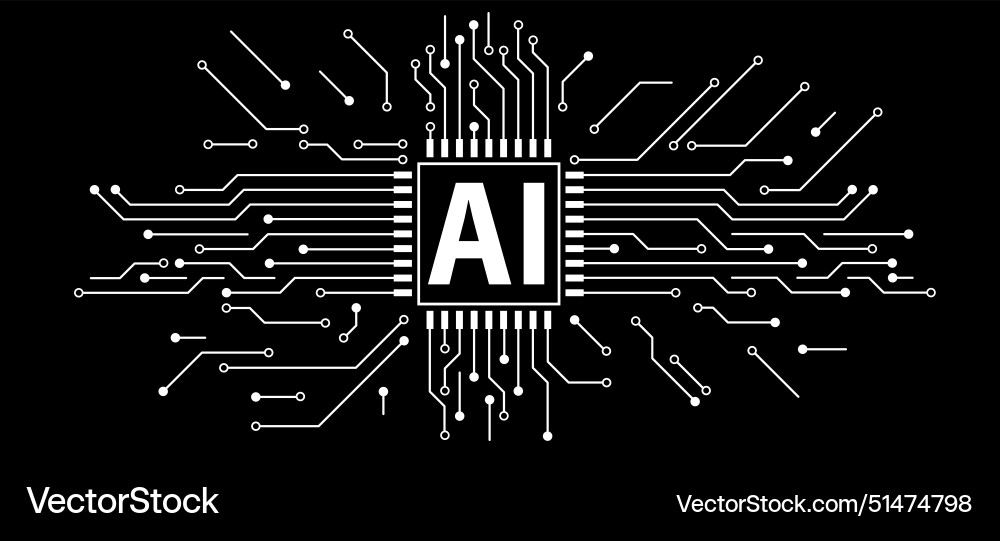 Artificial intelligence ai pictogram generated Artificial intelligence ai pictogram generated vector image