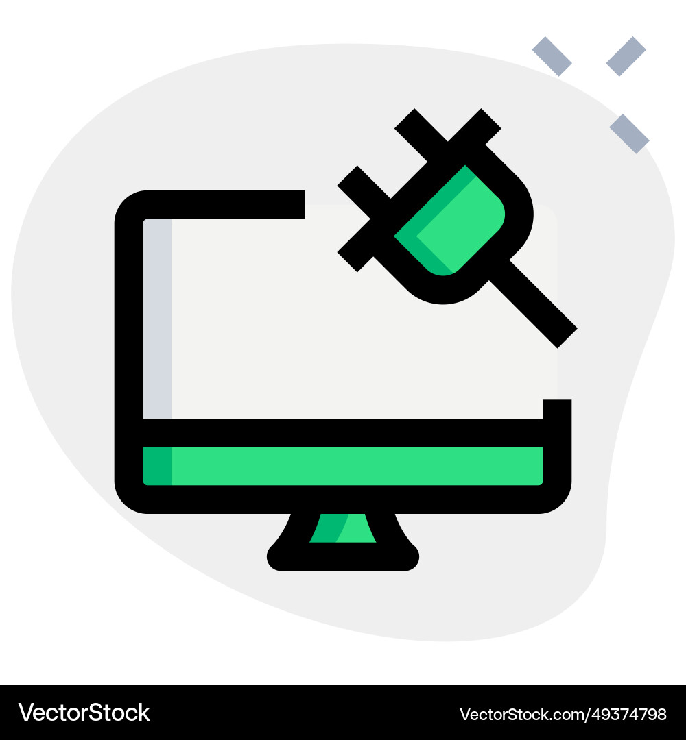 Battery charging on computer for extended usage vector image