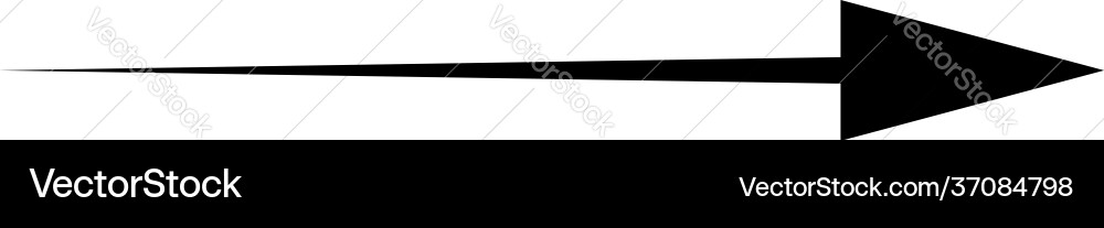 Black arrow pointing right shape element Black arrow pointing right shape element vector image