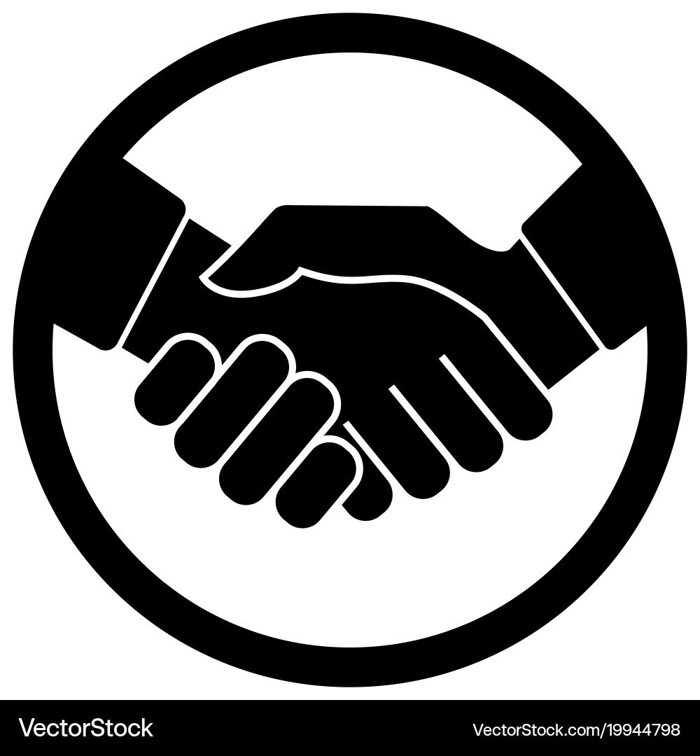 Business Handshake Icon Royalty Free Vector Image