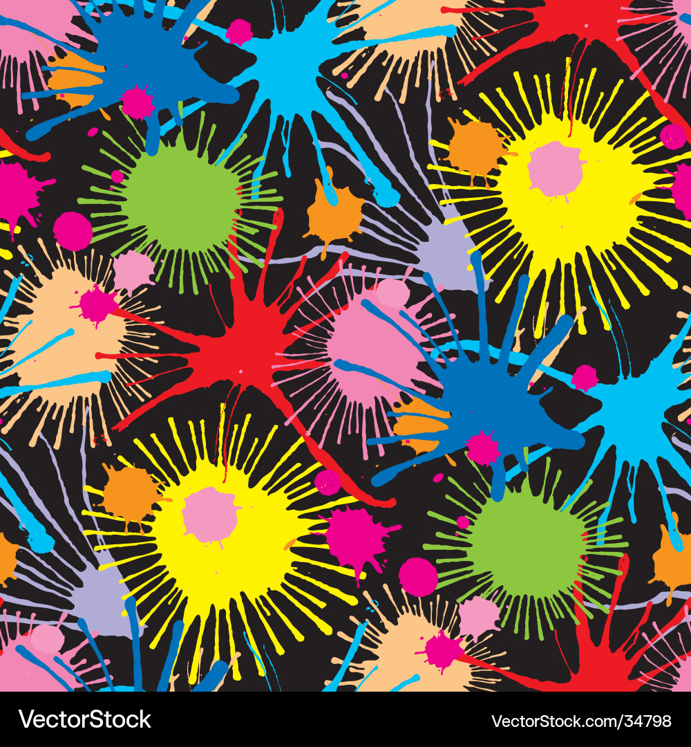 Colorful Splatter Pattern Vector Image