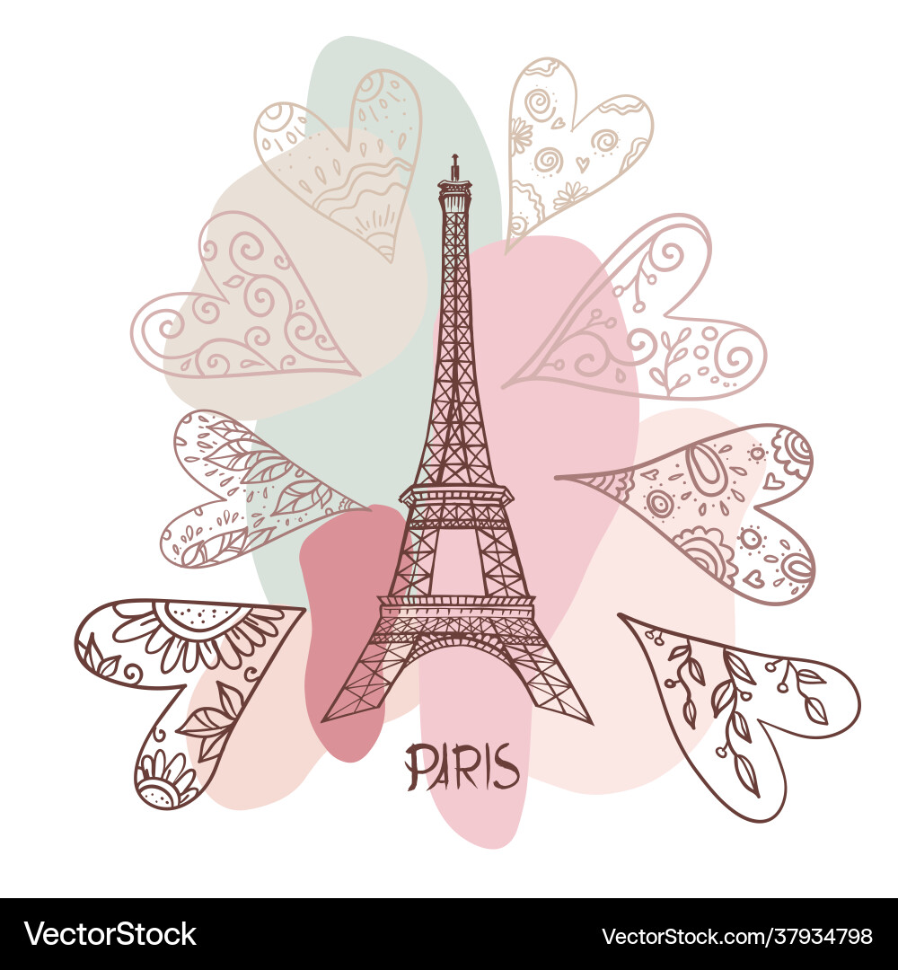 Eiffel tower vector image