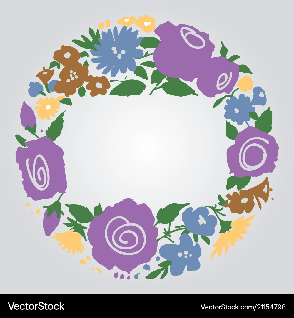 Floral frame with space for text Vector Image