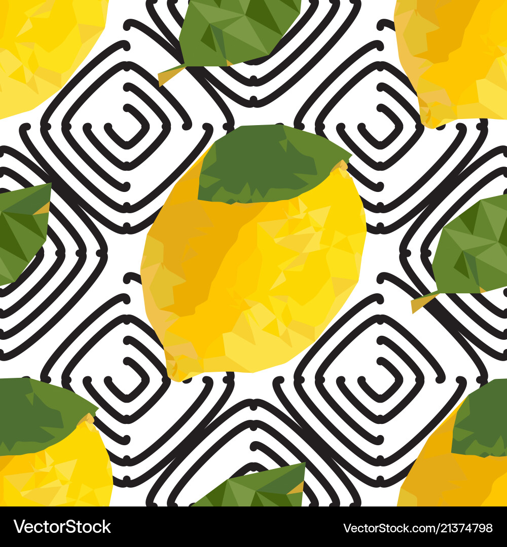 Lemon seamless pattern Lemon seamless pattern vector image