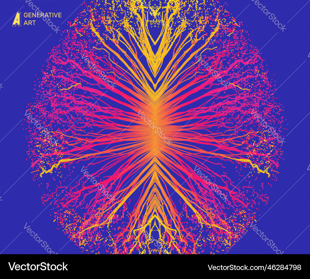 Point explode array with dynamic emitted Point explode array with dynamic emitted vector image