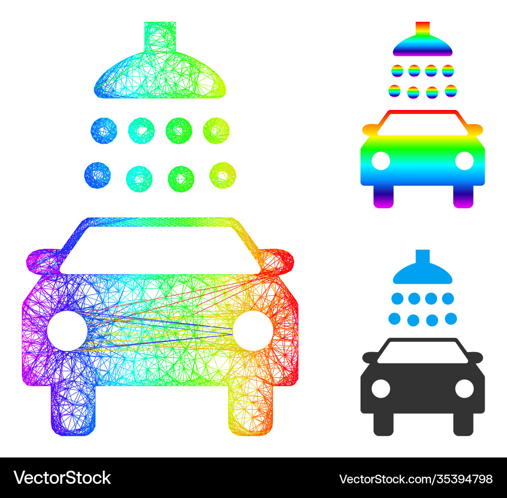 Spectrum net gradient car shower icon Spectrum net gradient car shower icon Vector Image