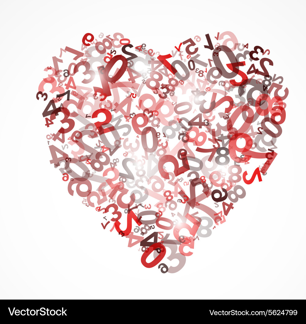 Abstract background with numbers vector image