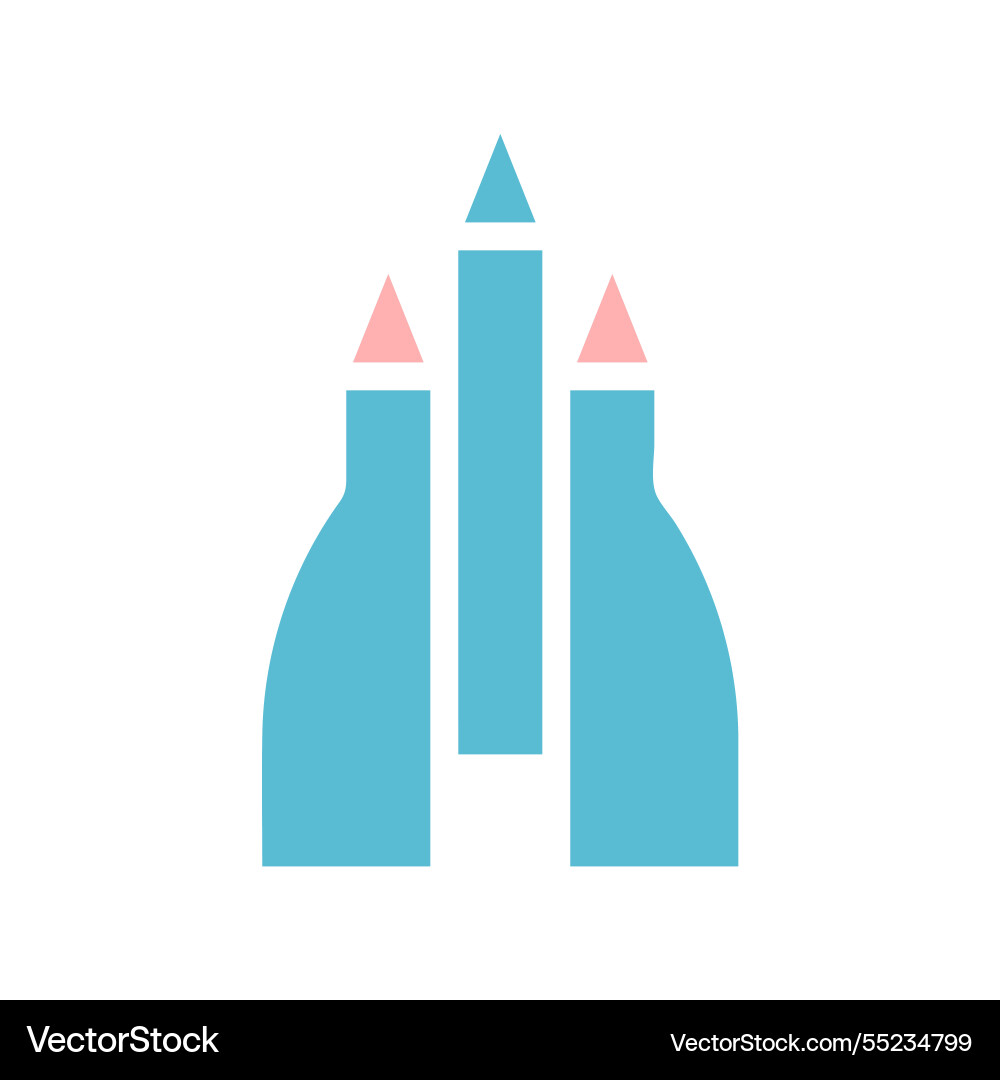 Abstract three pencils with different color design Abstract three pencils with different color design Vector Image